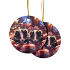 Ceramic Ornaments, 2-Side Print, (1pc, 3pcs, 5pcs, 10pcs)