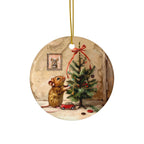 Christmas Mouse Ceramic Ornaments, 2-Side Print