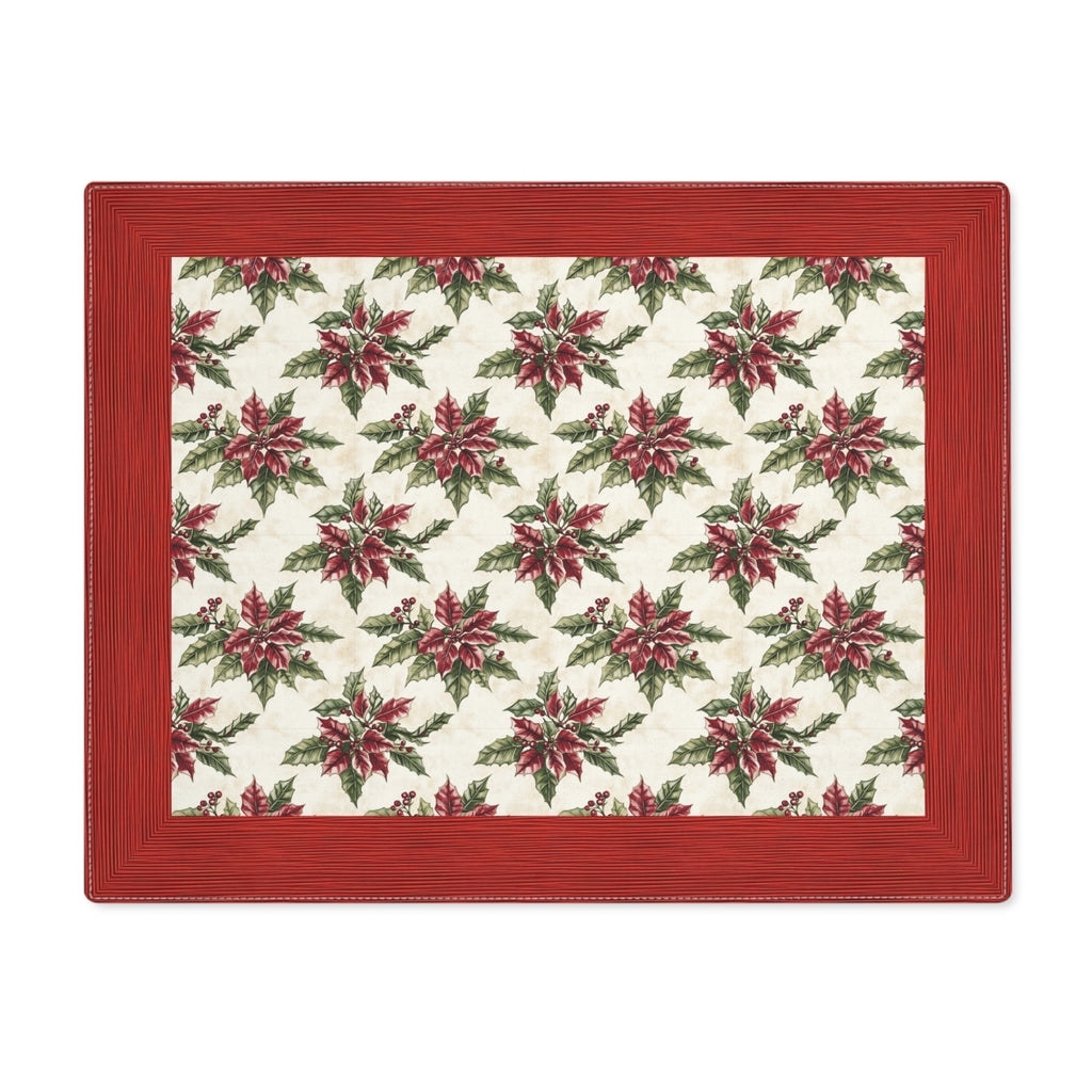 Cottage Core Poinsettia Placemat, 1pc