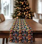 Blue and Gold Table Runner (Cotton, Poly)