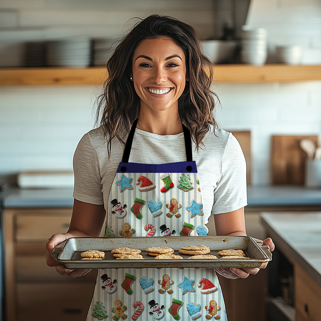 Christmas Cookie Apron – Festive Poly Twill Kitchen Wear
