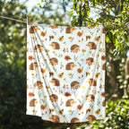 Happy Hedgehog Baby Swaddle Blanket