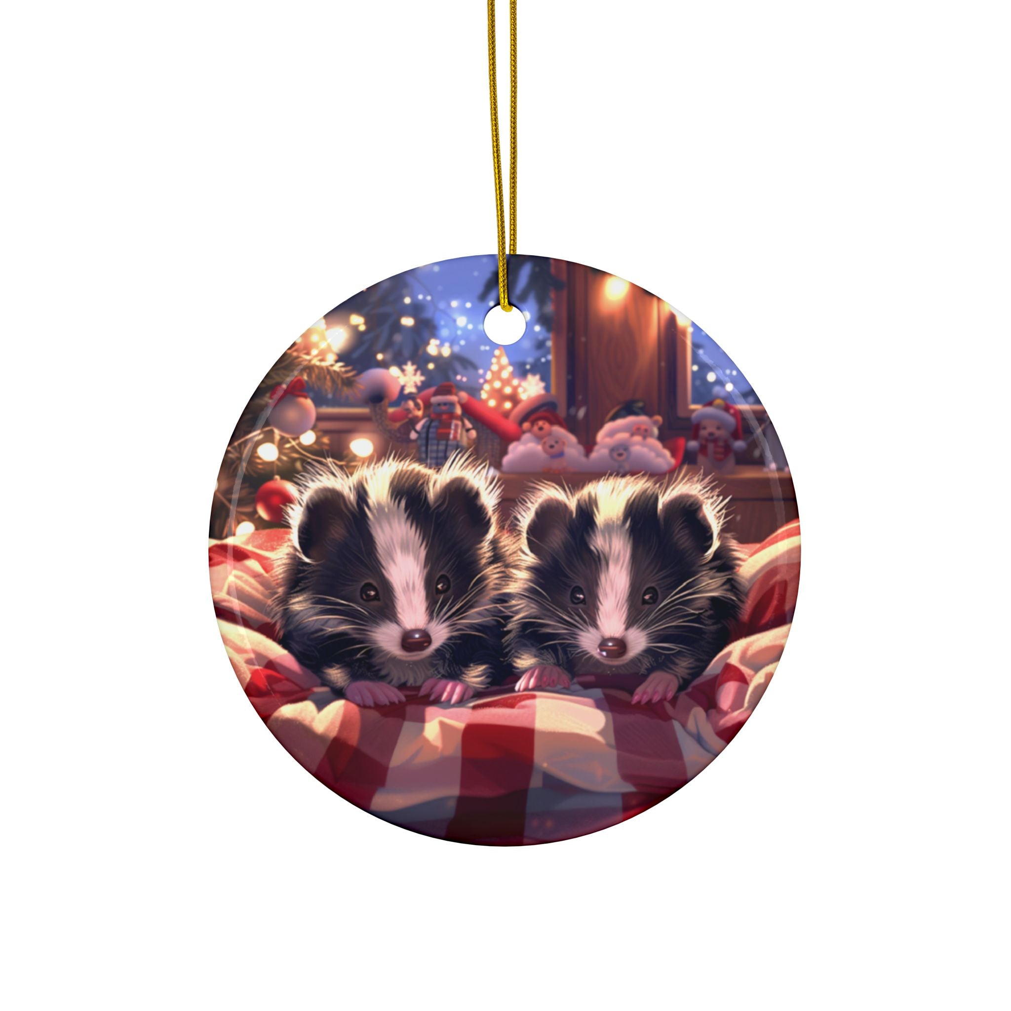 Ceramic Ornaments, 2-Side Print, (1pc, 3pcs, 5pcs, 10pcs)