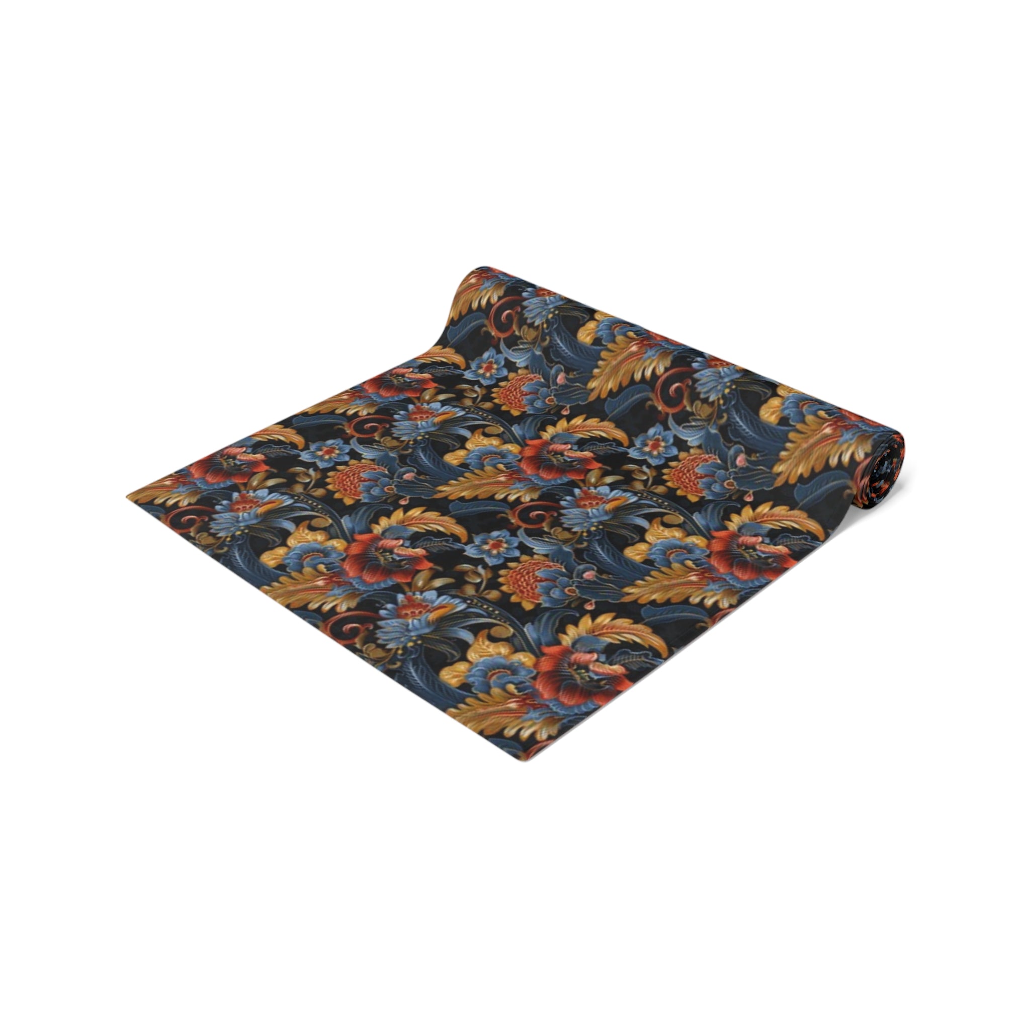 Blue and Gold Table Runner (Cotton, Poly)