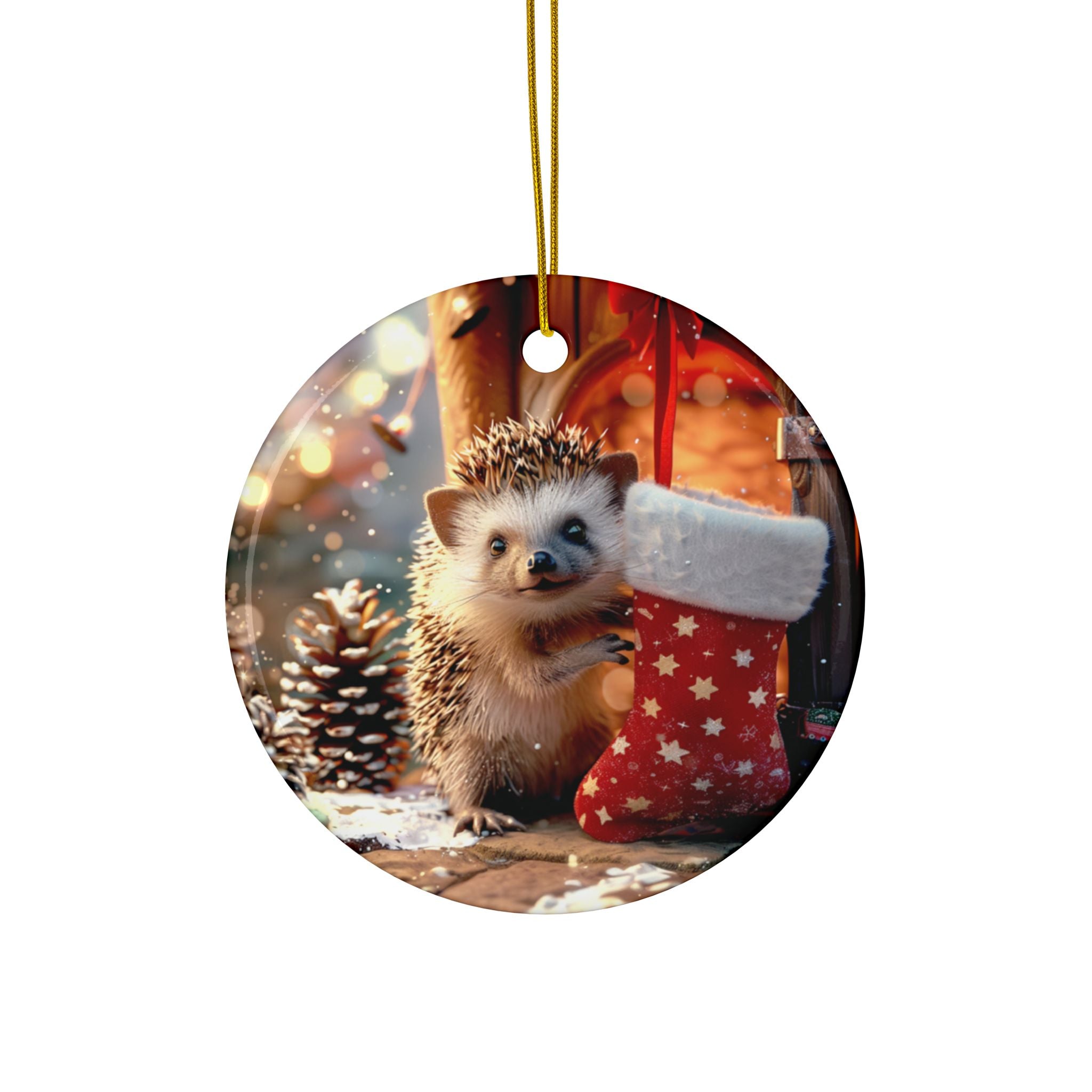 Ceramic Ornaments, 2-Side Print, (1pc, 3pcs, 5pcs, 10pcs)