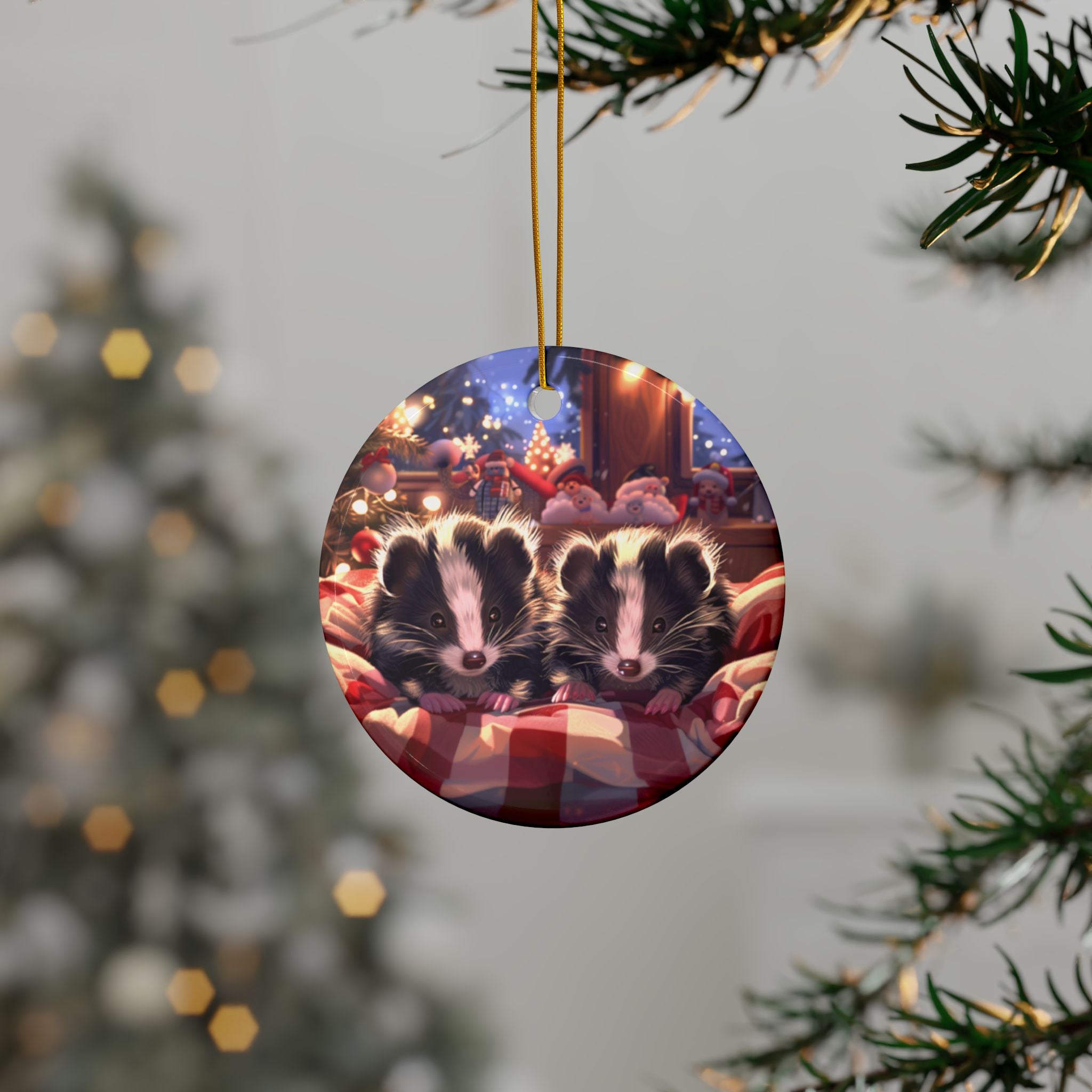 Ceramic Ornaments, 2-Side Print, (1pc, 3pcs, 5pcs, 10pcs)