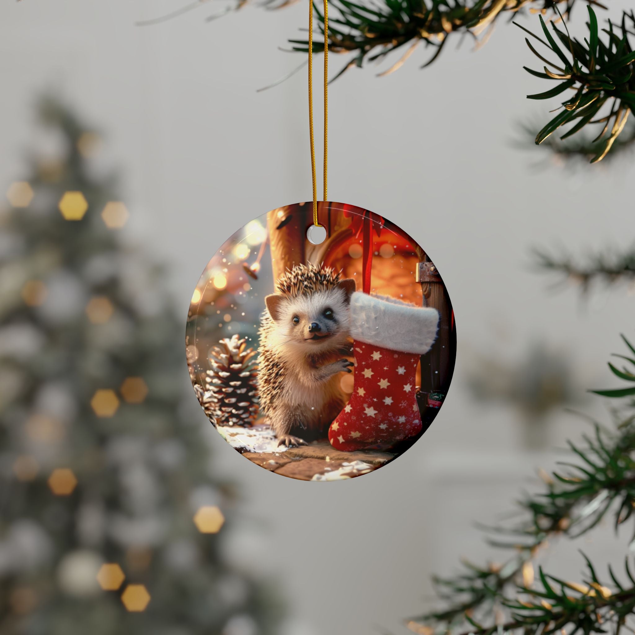 Ceramic Ornaments, 2-Side Print, (1pc, 3pcs, 5pcs, 10pcs)