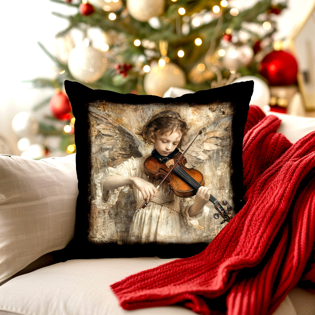 Angel with Violin Premium Pillow Case