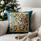 Blue Chintz Floral Premium Pillow