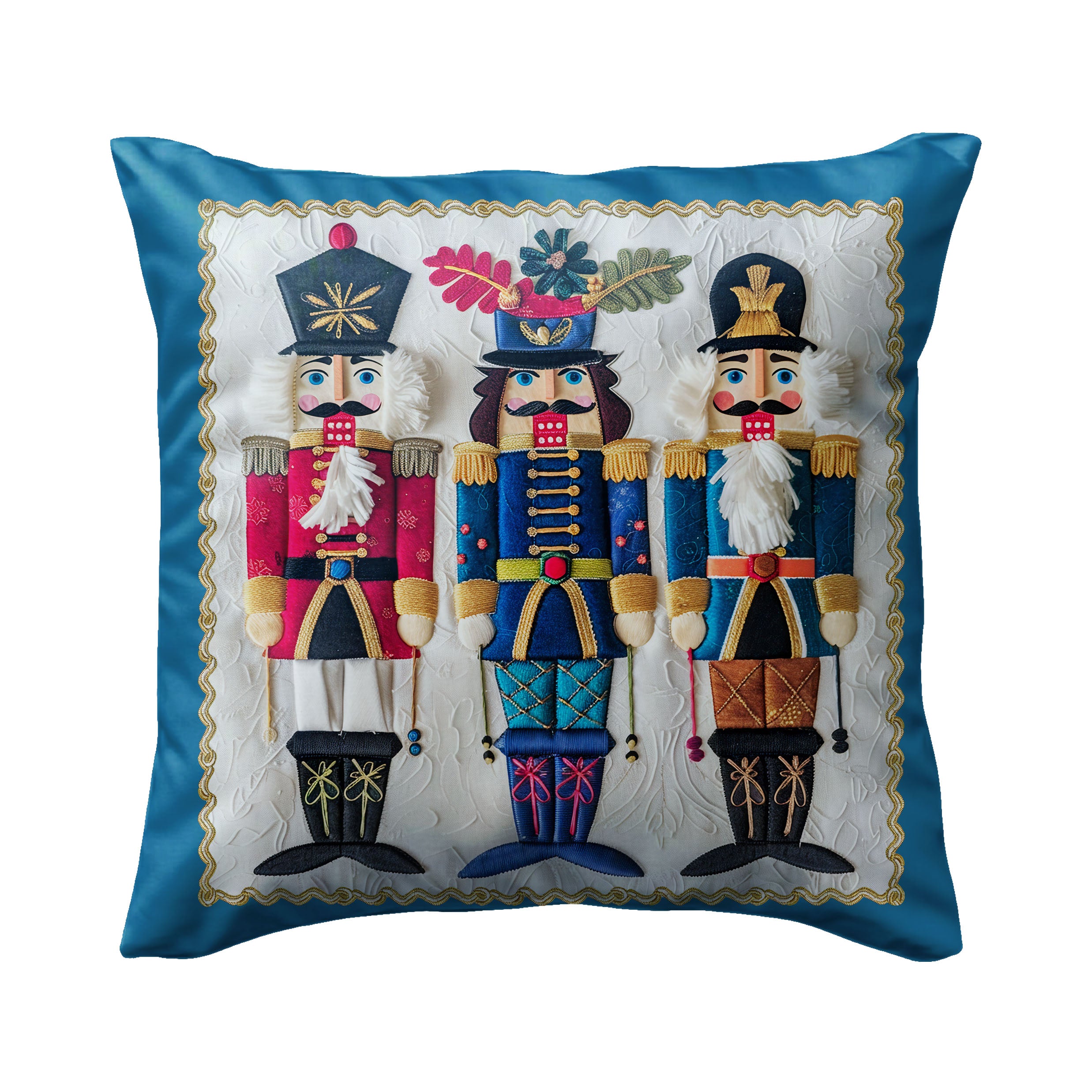 Blue Nutcracker Premium Pillow