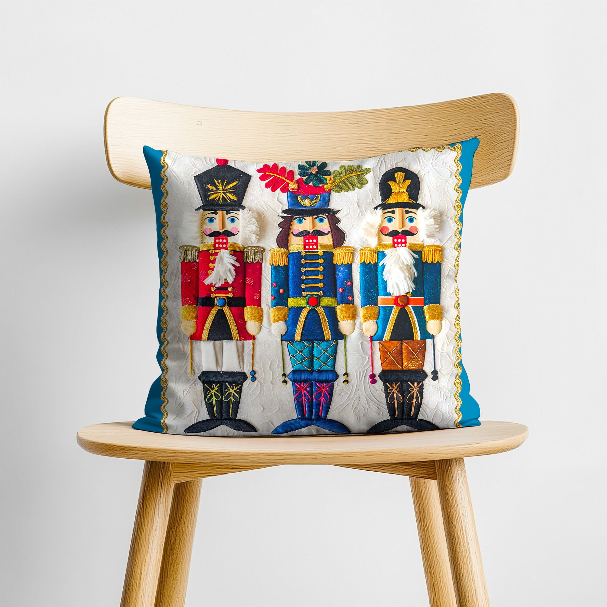 Blue Nutcracker Premium Pillow
