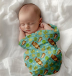 Mommy & Baby Otters Swaddle Blanket