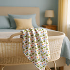 Personalized Turtle and Butterfly Swaddle Blanket