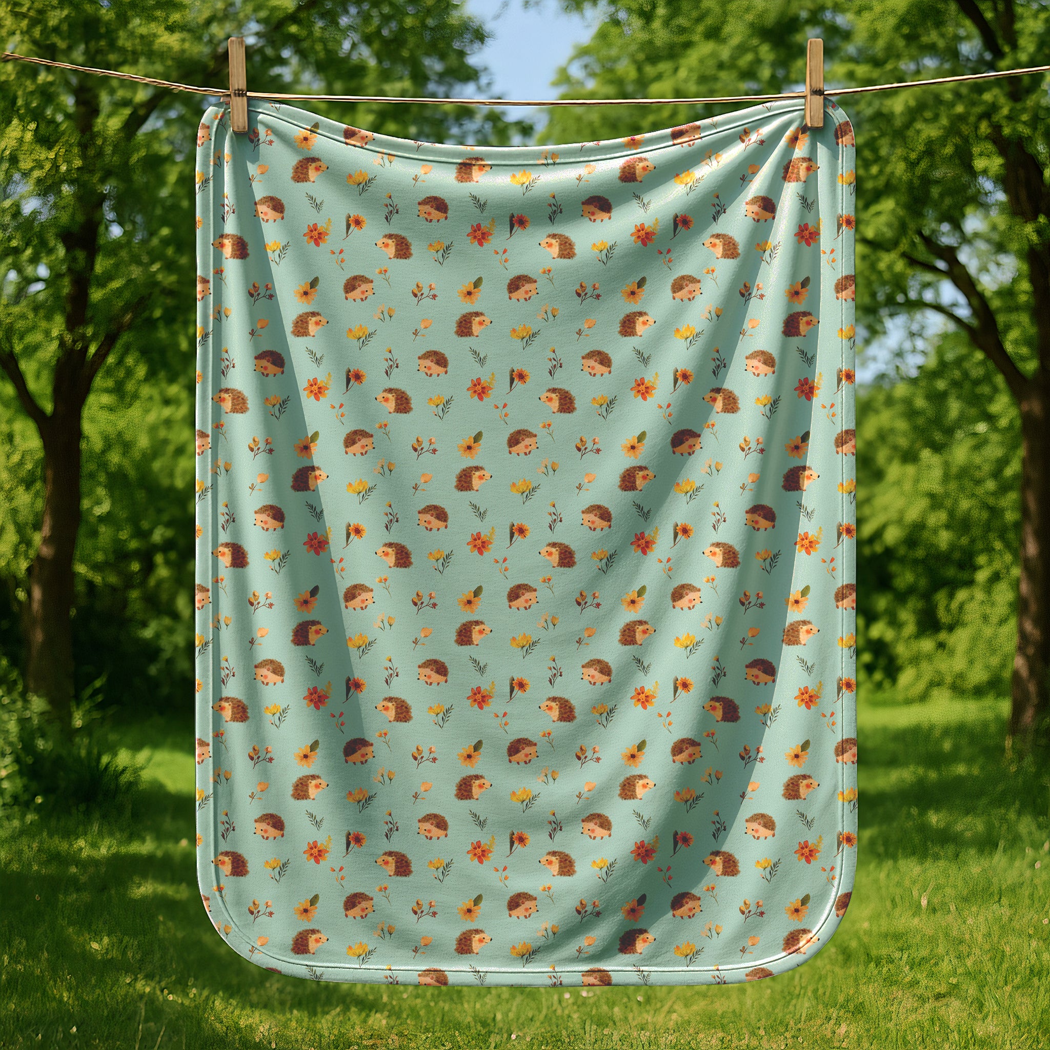 Happy Hedgehog Swaddle Blankets