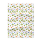 Soft Fleece Baby Blanket with Cute Butterflies and Turtles