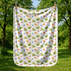 Personalized Turtle and Butterfly Swaddle Blanket