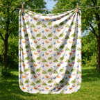 Personalized Turtle and Butterfly Swaddle Blanket