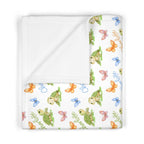 Soft Fleece Baby Blanket with Cute Butterflies and Turtles