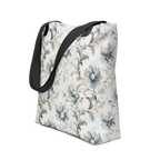 All-Over Print Tote Bag – Baroque Elegance in Blues & Grays  - 2 sizes!