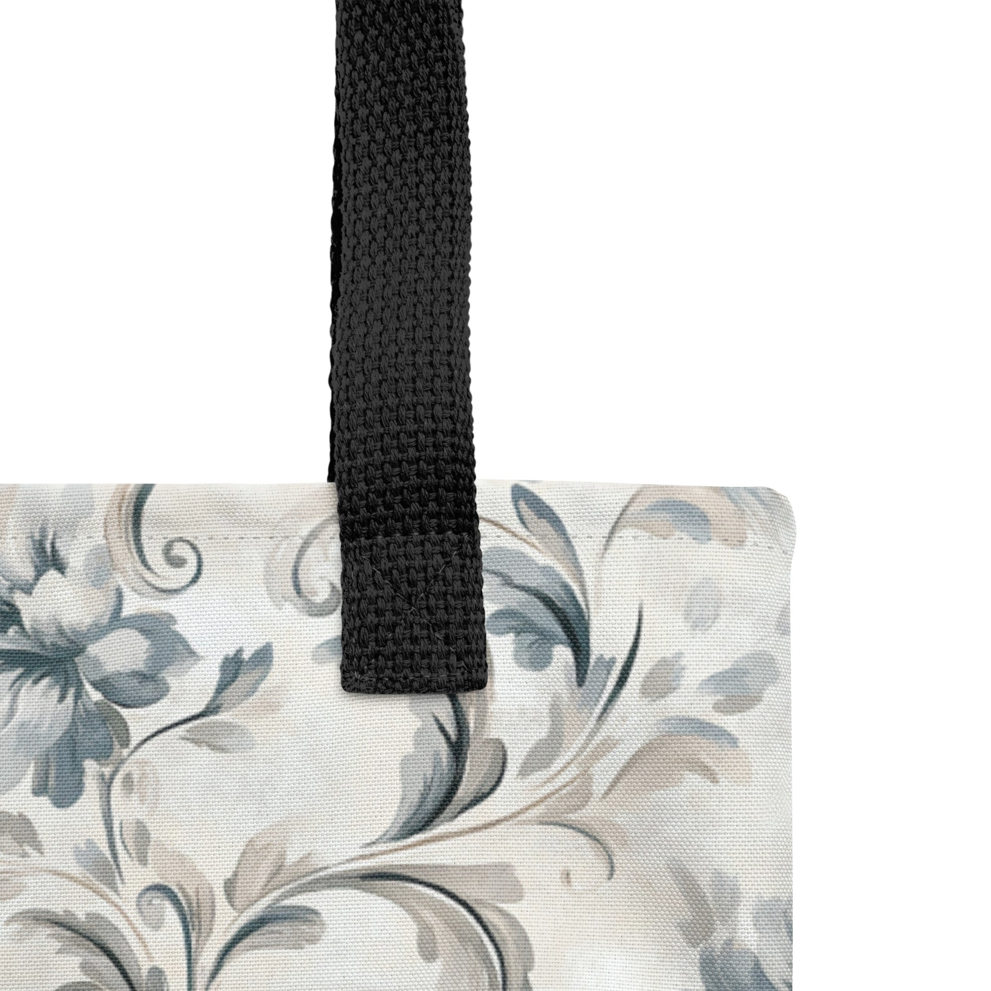 Baroque Floral Tote Bag 15"x15"